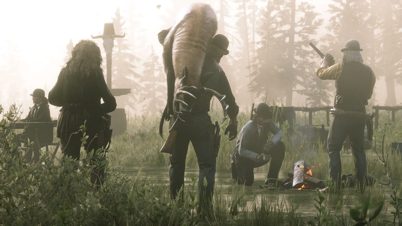 Red Dead Online kampında üretim ve dinlenme