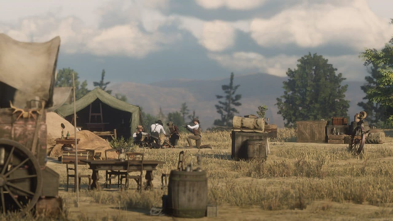 Cripps tarafından kurulan Red Dead Online kampı