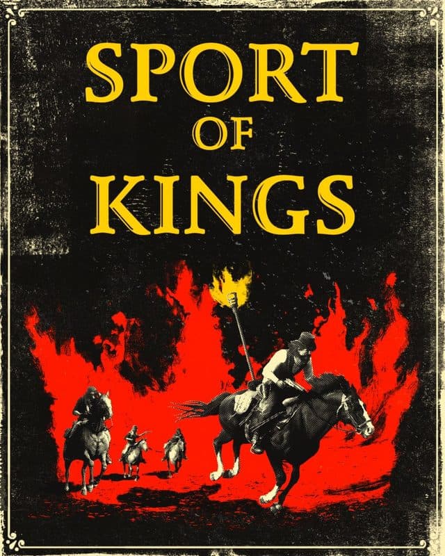 Sport of Kings modunda at üstünde meşale taşıyan oyuncu