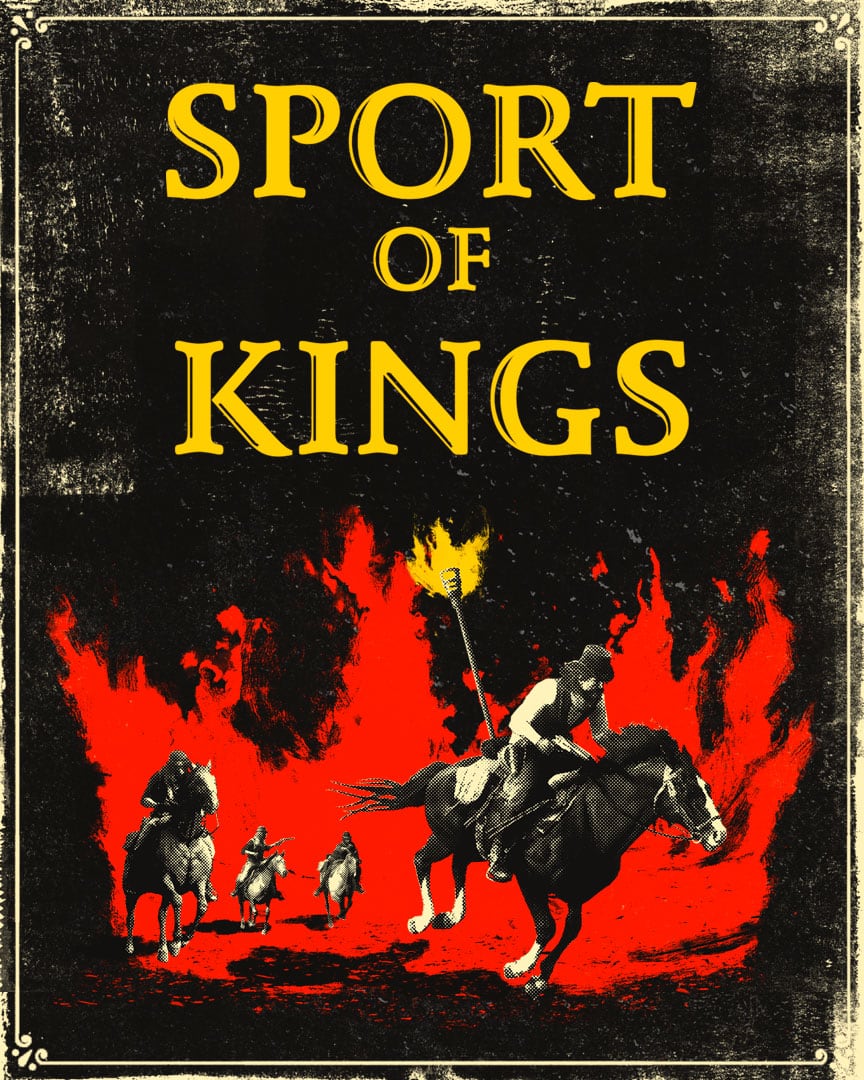 Sport of Kings modunda at üstünde meşale taşıyan oyuncu