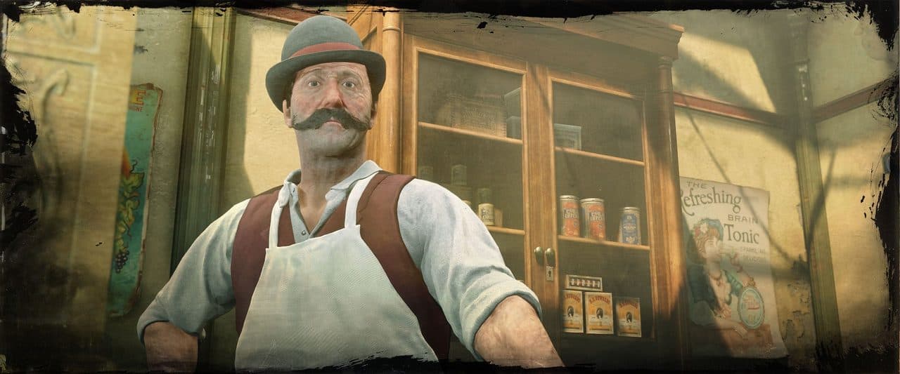 Red Dead Online satıcı ve ilerleme atmosferi